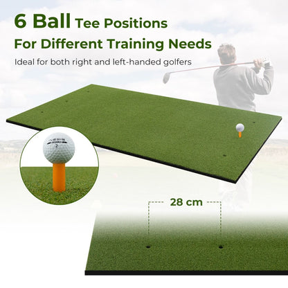 20 Mm Golf Hitting Mat Includes 2 Rubber Tees and 2 Alignment Sticks
