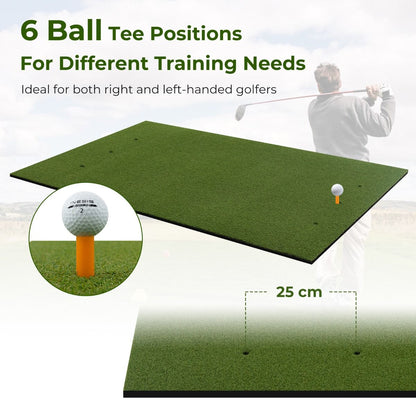 20 Mm Golf Hitting Mat Includes 2 Rubber Tees and 2 Alignment Sticks