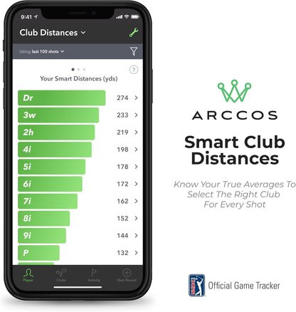 Golf Smart Sensors Swing Trainer Aid - First-Ever A.I. Powered GPS Rangefinder Gen 3+