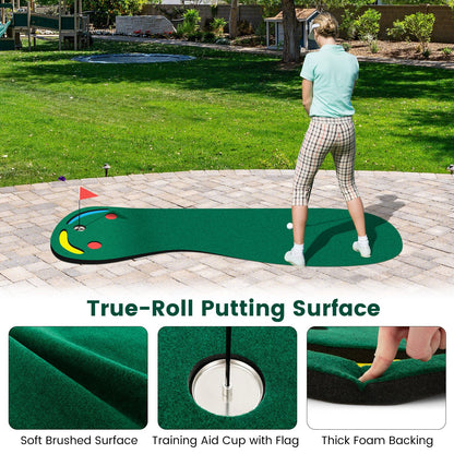 Golf Putting Green Set with 3 Putting Cups 1 Flag and Golf Hole Covers