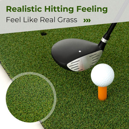 20 Mm Golf Hitting Mat Includes 2 Rubber Tees and 2 Alignment Sticks