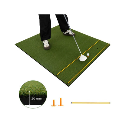 20 Mm Golf Hitting Mat Includes 2 Rubber Tees and 2 Alignment Sticks